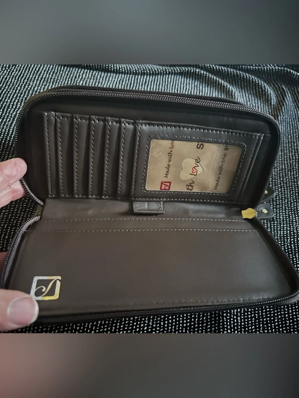 Stone Mountain Brown Zip Around Wallet Wristlet